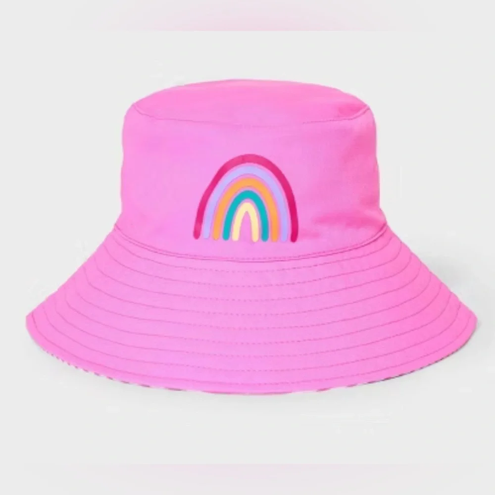 Cat & Jack Girls Reversible Bucket Vibrant Pink Hat